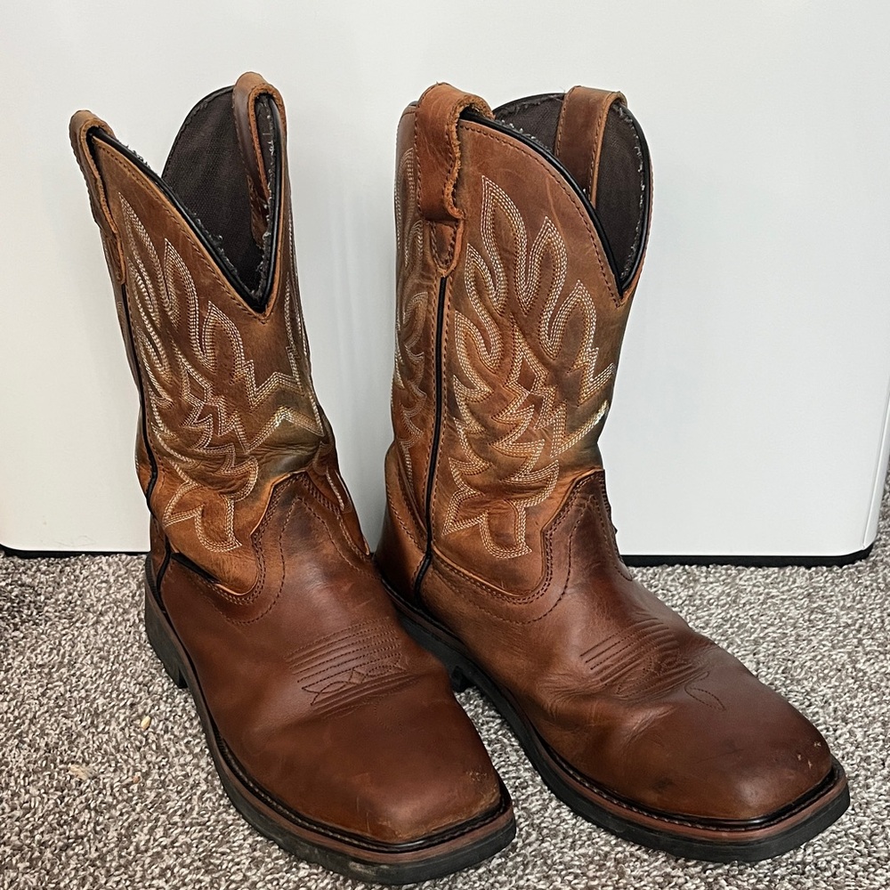 Wolverine Rancher Pull on Brown Leather Boots